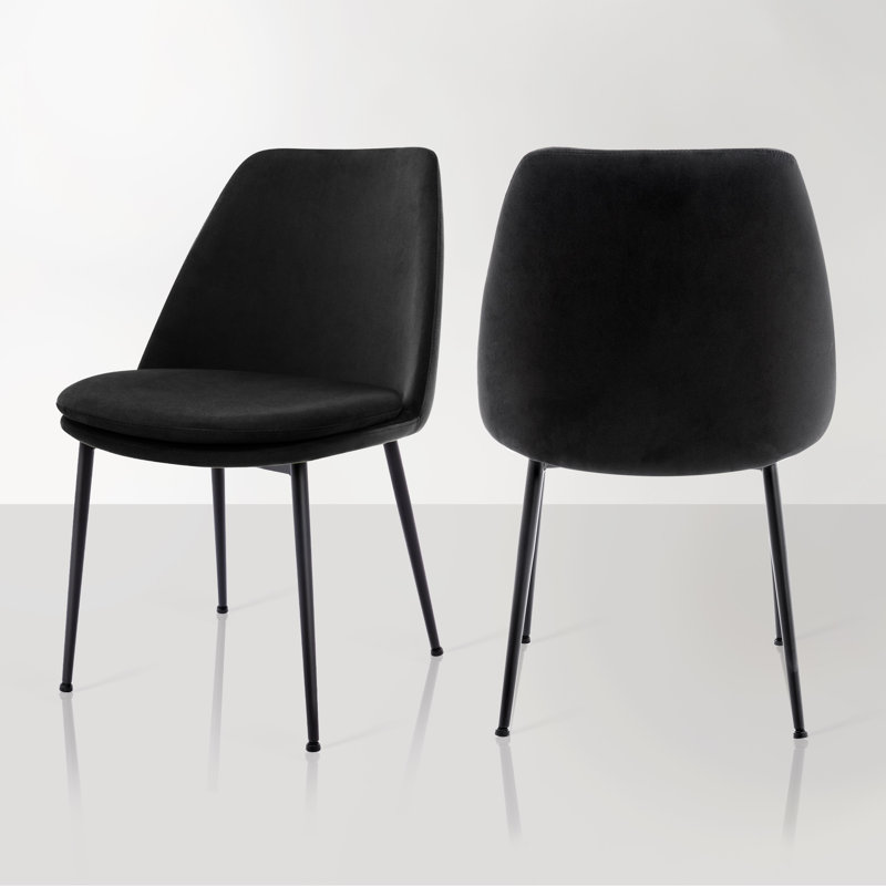 Everly Quinn Gallard Velvet Upholstered Side Chair & Reviews Wayfair